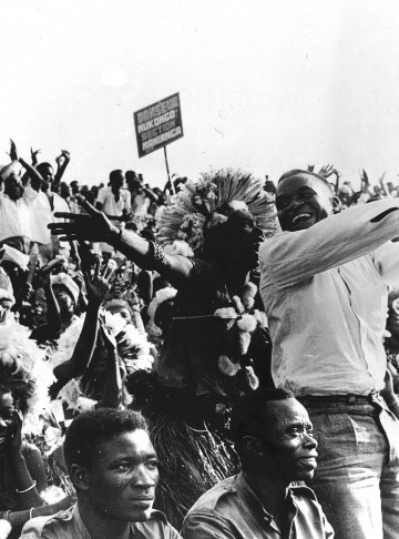 4 juli 1960, onafhankelijkheidsviering, Baudouin Stadium, Kinshasa. (foto: ANP)