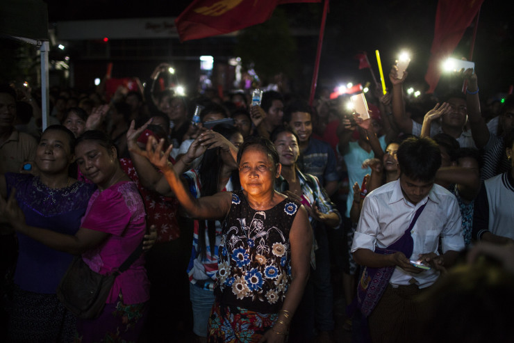 Yangon / Birma / De dag van de verkiezingen in Yangon. 08.11.2015 @ Julius Schrank